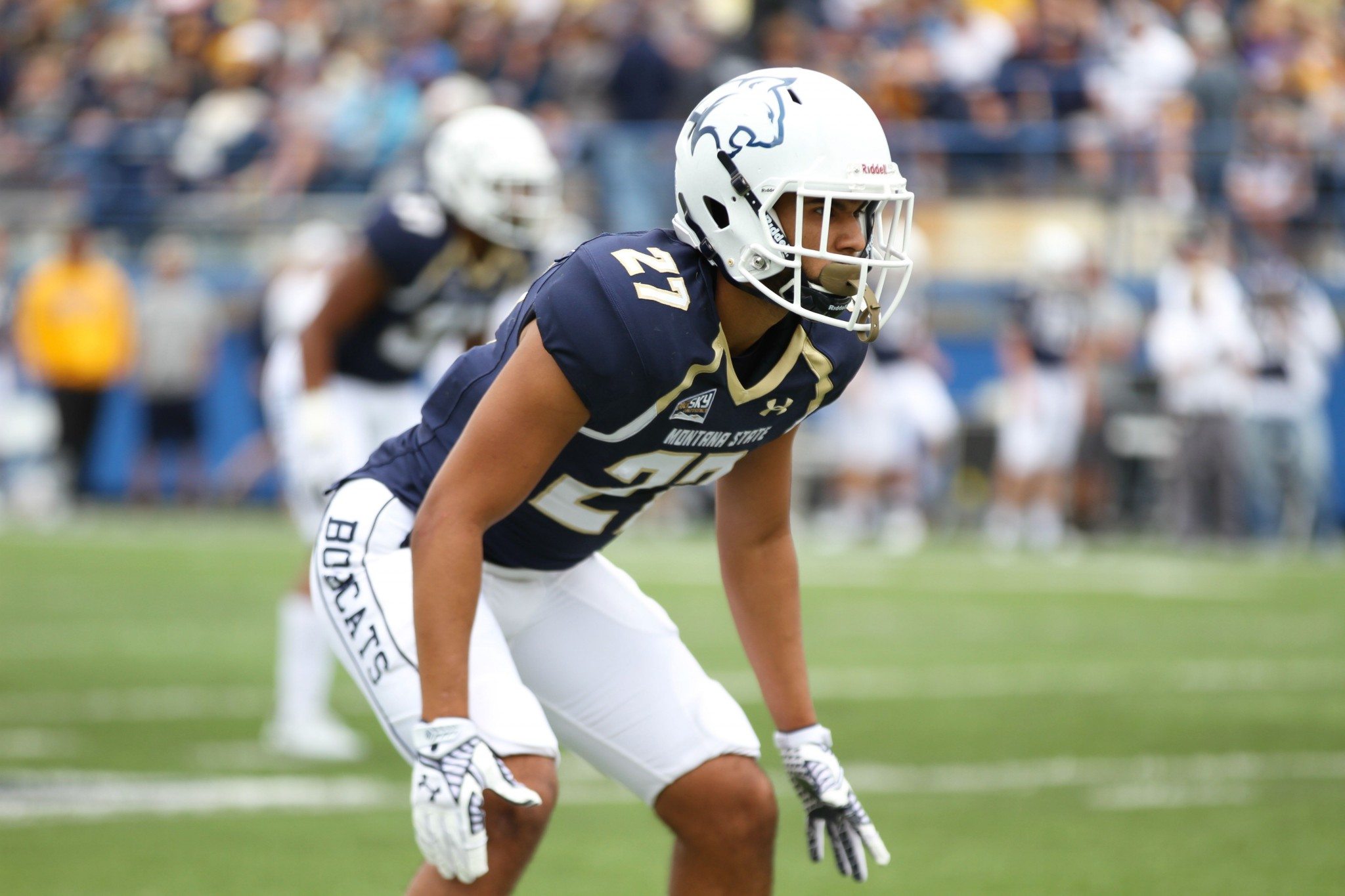 Montana State spring football cornerback Damien Washington Skyline