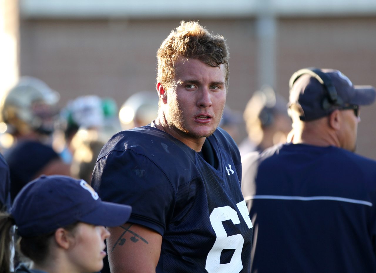 MSU offensive lineman Jake McFetridge (67)