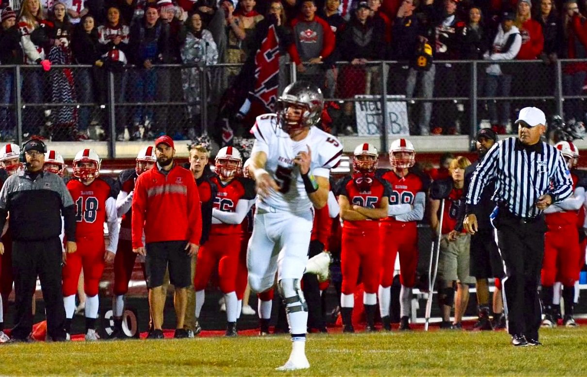 Helena High senior quarterback Kaleb Winterburn against Bozeman High last fall/ contributed by Adriana Peterson 