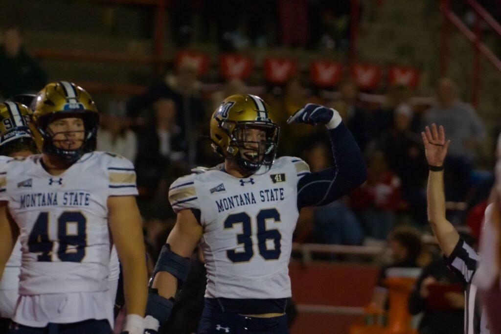 Zac Crews flexes after a stop
