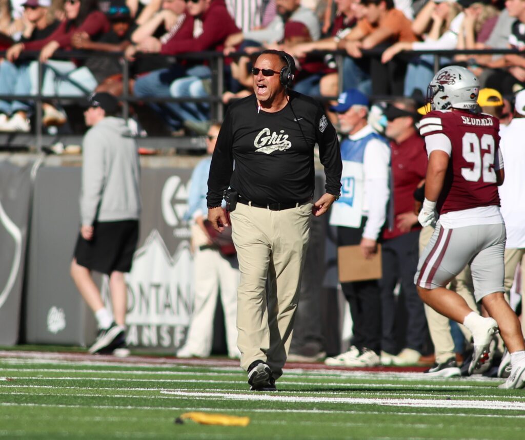 Bobby Kennedy walks the Griz sideline