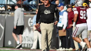 Bobby Kennedy walks the Griz sideline