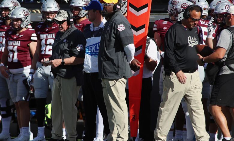 Bobby Kennedy watches from the Griz sideline