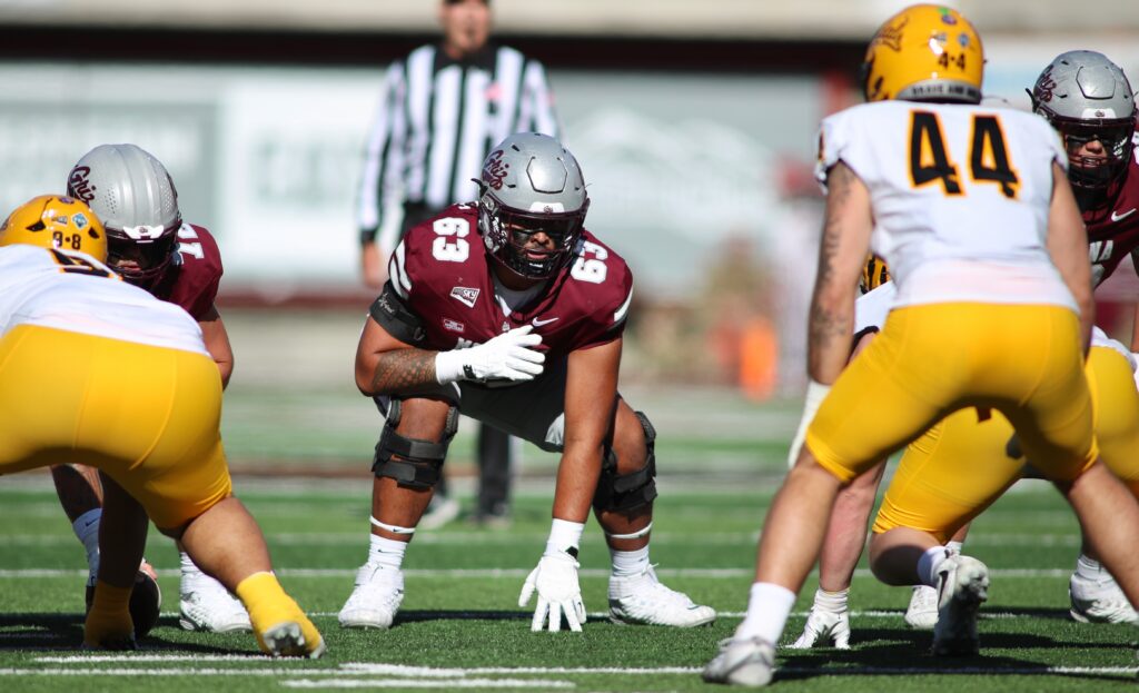 Griz No. 63 at center vs Vandals