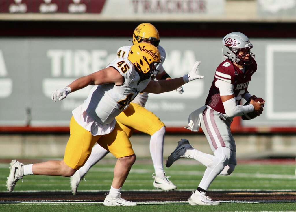 Griz ball carrier escapes Vandals defenders