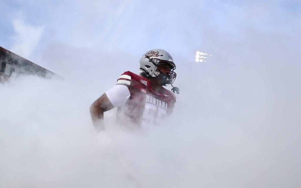 Griz lineman takes the field through the smoke