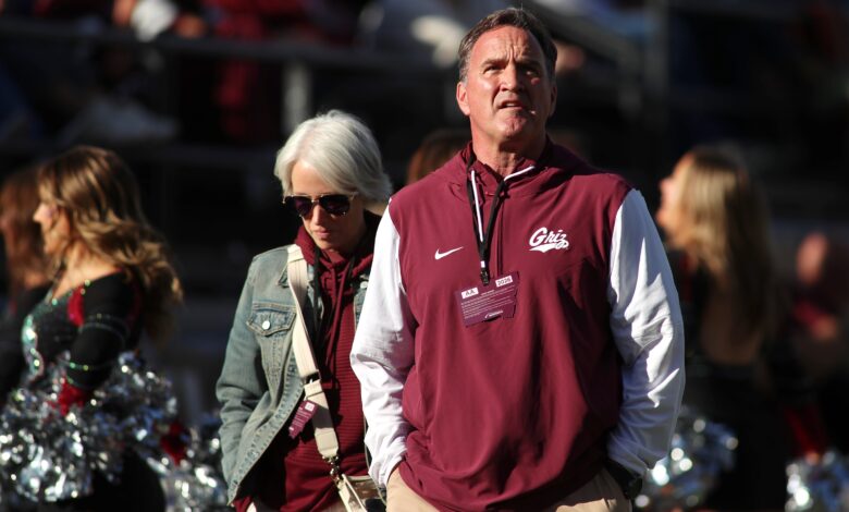 Montana AD Kent Haslam watches from the sideline
