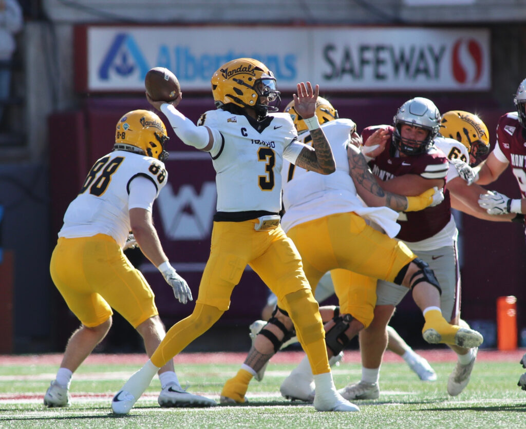 Joshua Wood fires from the pocket