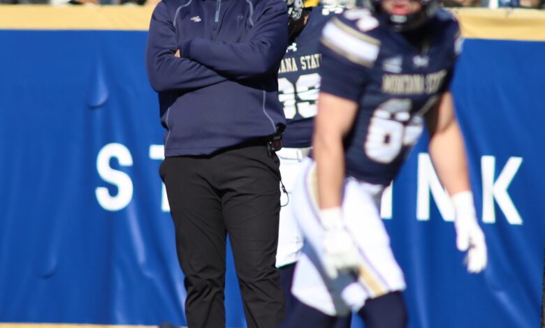 Brent Vigen watches from the sideline