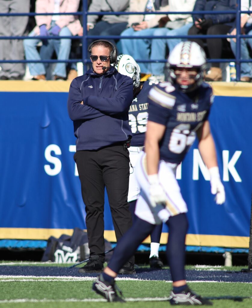 Brent Vigen watches from the sideline