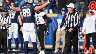 Rocky Lencioni celebrates a catch