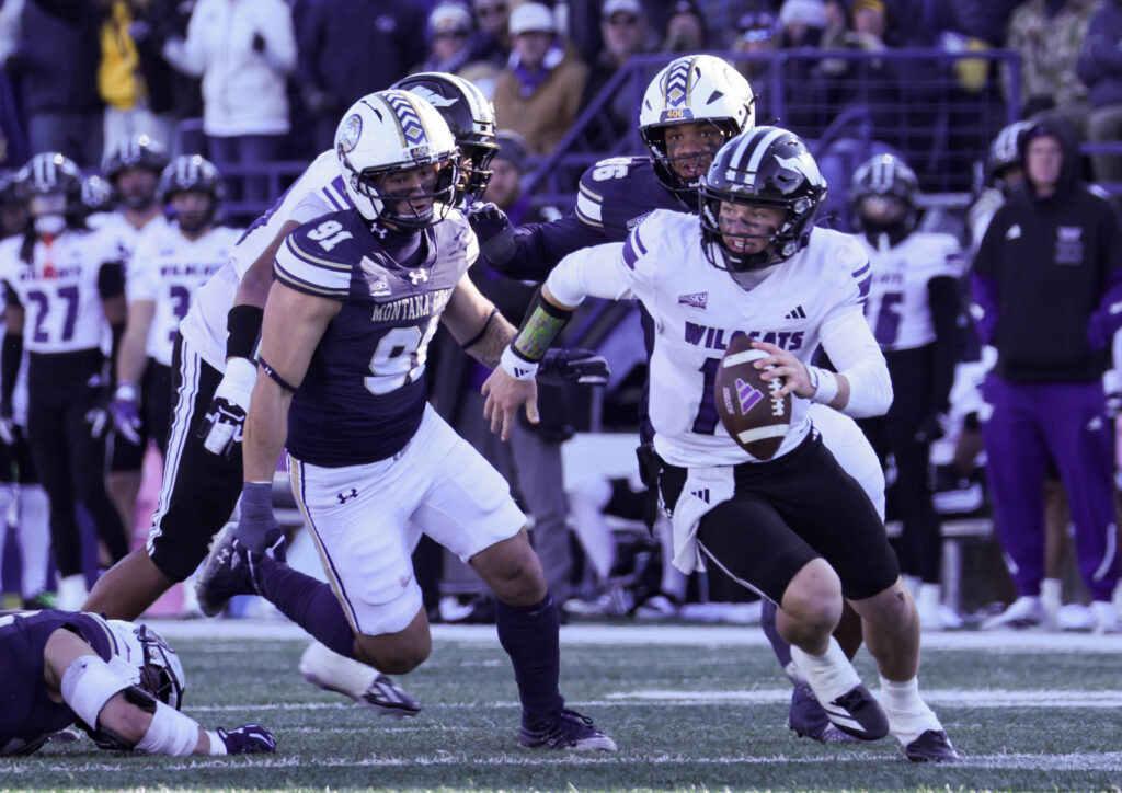 Seth Brock chases down the quarterback