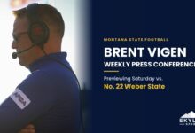 Montana State head coach Brent Vigen weekly press conference previewing No. 22 Weber State