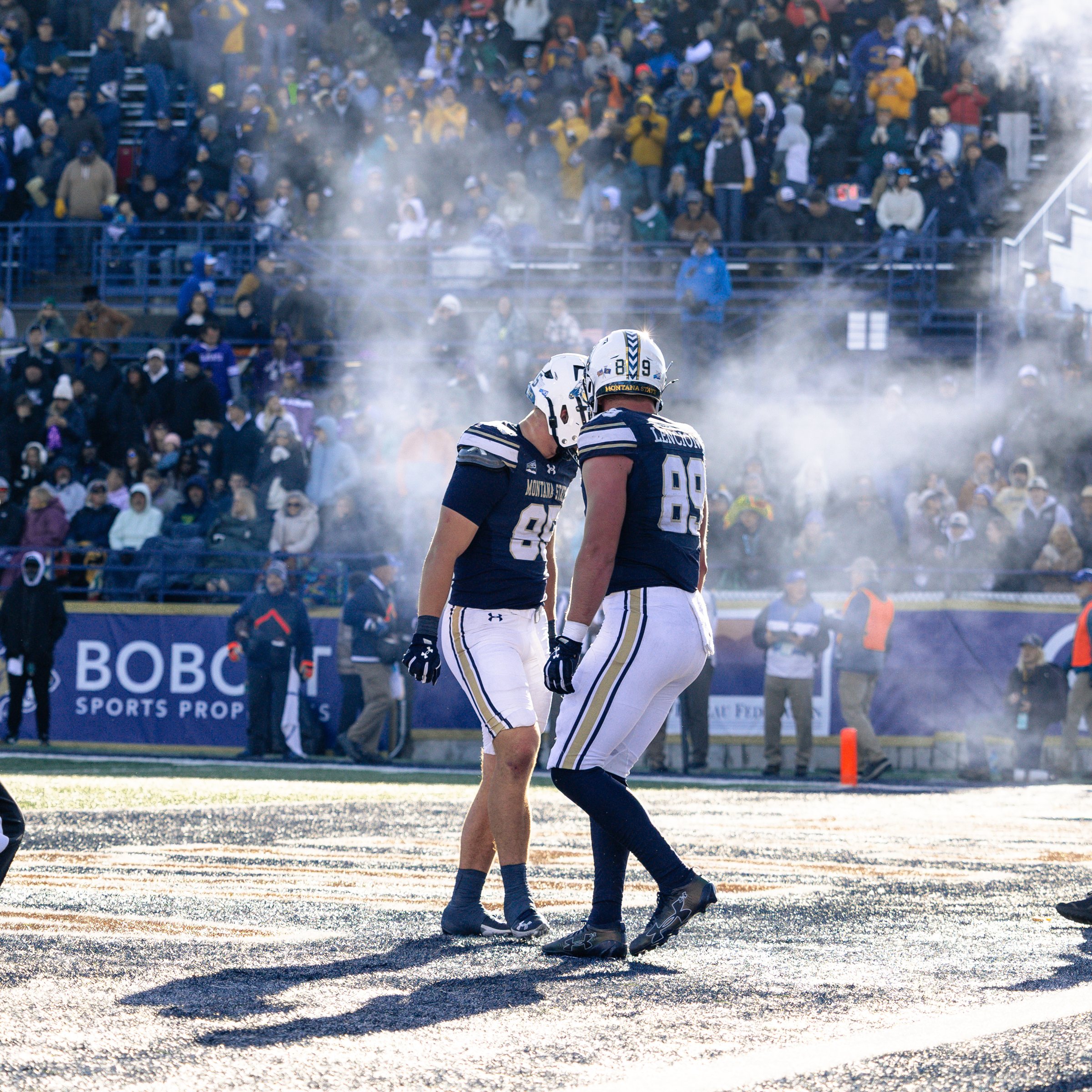 Rocky Lencioni celebrates a touchdown in the steam