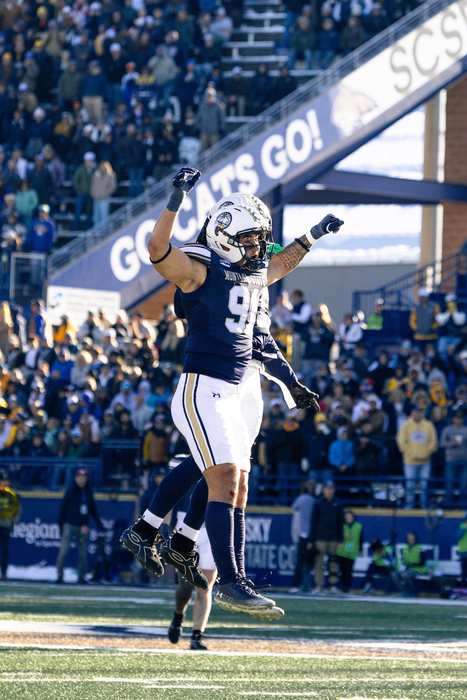 Seth Brock celebrates a stop