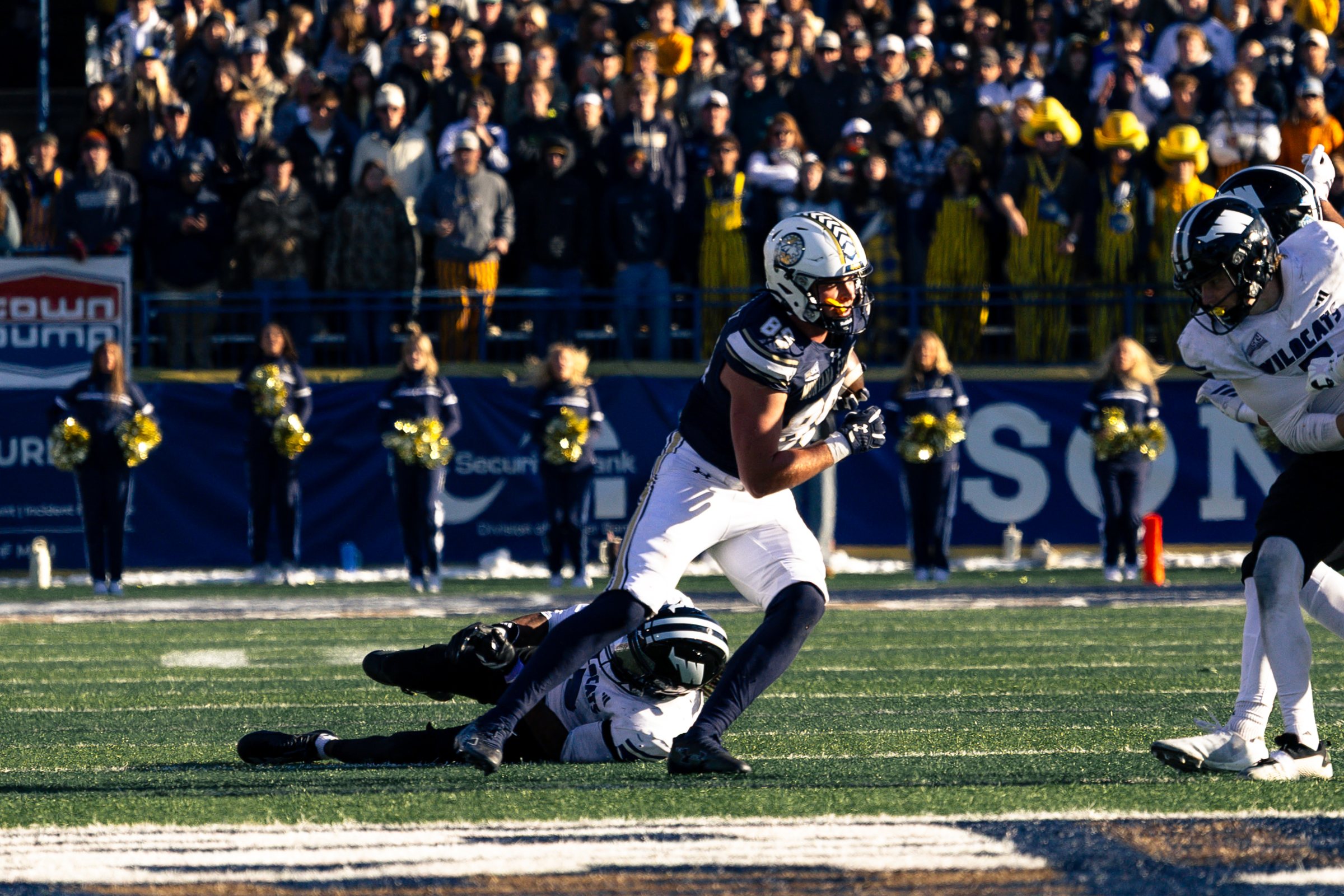 A Bobcat tight end breaks free