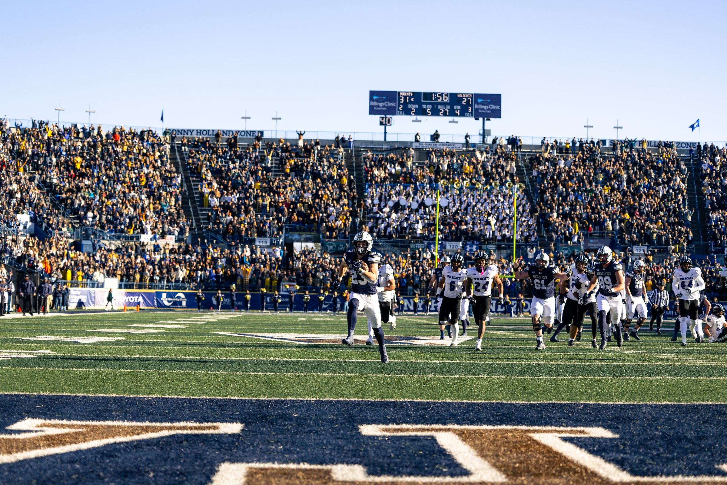 The Bobcats play in front of a packed Bobcat Stadium