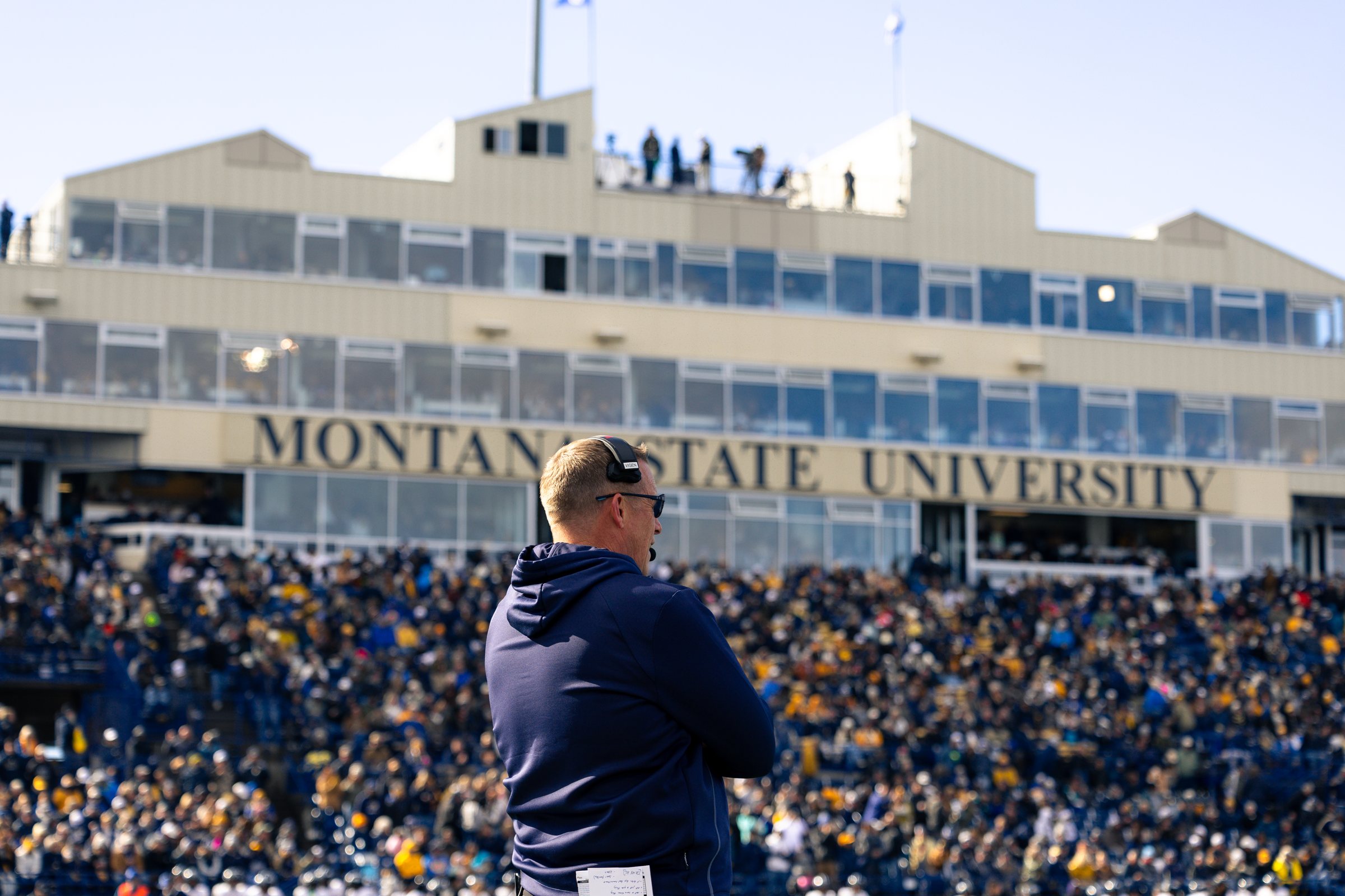 Brent Vigen watches from the sideline